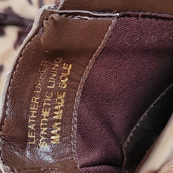 MADISON HARDING LEATHER ANKLE BOOTS - SZ 7 ~ Leopard Print - Picture 9 of 11